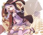  1girl animal_hood clenched_hand hair_ornament hair_tubes hood looking_at_viewer low_twintails na2co3 purple_legwear ribbed_sweater short_hair_with_long_locks smile solo sweater thigh-highs twintails violet_eyes vocaloid yuzuki_yukari zettai_ryouiki 