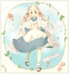  1girl :d clenched_hand coat hairband jewelry kagerou_project key kozakura_mary long_hair looking_at_viewer mary_janes open_mouth pendant red_eyes shoes smile solo souzou_forest_(vocaloid) sxupxdxxy tagme translation_request white_hair 