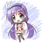  1girl chibi endori green_eyes long_hair love_live!_school_idol_project lowres open_mouth purple_hair smile solo toujou_nozomi twintails 