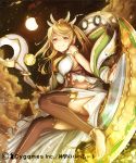  1girl blonde_hair moon shingeki_no_bahamut sky ss39 star_(sky) starry_sky twintails 