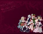  flandre_scarlet grand_theft_auto hong_meiling izayoi_sakuya k.m.station kawashiro_nitori kirisame_marisa koakuma patchouli_knowledge remilia_scarlet short_hair touhou wink 