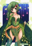  blush boots breasts cape cleavage detached_sleeves earrings elbow_gloves final_fantasy final_fantasy_iv green_eyes green_hair hair_ornament jewelry long_hair nail_polish nails rydia smile thigh-highs thigh_boots thighs 
