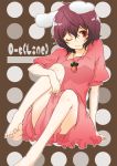  arm_support bad_id bare_legs barefoot breasts bunny_ears carrot d-tline feet foreshortening hands highres inaba_tewi jewelry ko-&gt;u pendant purple_hair rabbit_ears red_eyes sitting toes touhou wink 