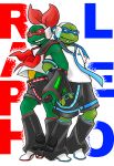  crossover kagamine_len_(cosplay) kagamine_rin_(cosplay) leonardo raphael teenage_mutant_ninja_turtles vocaloid what 