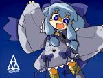  ace_combat_04 blue_eyes blue_hair bow character_request f-22 hair_bow isaf mecha_musume mobius_1 personification solo ugif 
