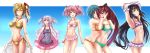  6+girls absurdres akemi_homura bikini black_hair blonde_hair blue_eyes blue_hair brown_eyes drill_hair frilled_bikini frills hairband highres hug hug_from_behind innertube kaname_madoka kedama_(nexusnnn) long_hair mahou_shoujo_madoka_magica mahou_shoujo_madoka_magica_movie miki_sayaka momoe_nagisa multiple_girls pink_eyes pink_hair polka_dot polka_dot_swimsuit ponytail red_eyes redhead sakura_kyouko short_hair striped striped_bikini striped_swimsuit swimsuit tomoe_mami towel twin_drills twintails two_side_up undressing violet_eyes white_hair yellow_eyes 