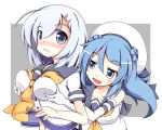  2girls breast_grab hamakaze_(kantai_collection) kantai_collection multiple_girls tagme urakaze_(kantai_collection) 
