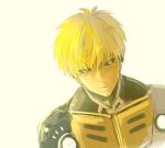  1boy black_sclera blonde_hair cyborg esuo_(sokamen) genos lowres onepunch_man short_hair solo yellow_eyes 