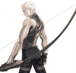  1boy archer bare_shoulders bow_(weapon) fate/stay_night fate_(series) monochrome solo tam_(cuq) weapon 