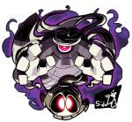  dusclops duskull highres looking_at_viewer no_humans pink_eyes pokemon pokemon_(creature) sido_(slipknot) signature simple_background white_background 