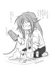  comic female_admiral_(kantai_collection) kantai_collection monochrome rabbit translation_request yagisaka_seto 