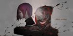  absurdres black_hair gamma_(geoffrey) hair_over_one_eye highres kaneki_ken kirishima_touka mask tokyo_ghoul white_hair 