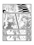  character_request comic female_admiral_(kantai_collection) glasses kantai_collection long_hair monochrome ryuujou_(kantai_collection) translation_request yagisaka_seto 