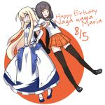  2girls back-to-back happy_birthday holding_hands locked_arms multiple_girls naganawa_maria real_life rokujouma_no_shinryakusha!? seiyuu seiyuu_connection theiamillis_gre_fortorthe thigh-highs zettai_ryouiki 