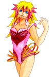  1girl artist_request blonde_hair blue_eyes character_request female genderswap multicolored_hair pink_hair solo source_request tagme yuu-gi-ou 