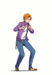  1boy animated animated_gif croissant_9603 fate/zero fate_(series) jumping lowres orange_hair solo ugoira uryuu_ryuunosuke 