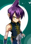  1boy from_above male purple_hair shaman_king solo tao_ren yan&#039;yo_(yan&#039;yan&#039;yo) yellow_eyes 