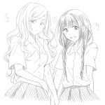 2girls braid futaribeya long_hair multiple_girls original school_uniform skirt tagme translation_request twin_braids yukinokoe yuri 