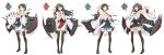  4girls bare_shoulders black_hair boots brown_hair character_name comic detached_sleeves glasses hairband hao_(patinnko) haruna_(kantai_collection) hiei_(kantai_collection) highres japanese_clothes kantai_collection kirishima_(kantai_collection) kongou_(kantai_collection) long_hair multiple_girls nontraditional_miko open_mouth short_hair siblings sisters skirt smile thigh-highs thigh_boots 
