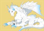  1boy dragon dragon_boy dragon_horns erubo original short_hair smile trap violet_eyes white_hair yuran_(erubo) 