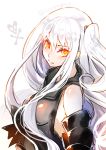  aircraft_carrier_oni bare_shoulders creayus kantai_collection side_ponytail white_hair yellow_eyes 