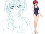  red_eyes redhead school_swimsuit swimsuit tagme 