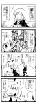  4koma comic haruka_akito hijiri_byakuren monochrome nazrin touhou translation_request 