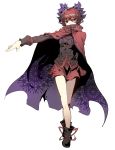 1girl absurdres ankle_boots boots cape crossed_legs high_collar highres kikugetsu redhead sekibanki short_hair solo standing touhou 