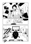  1girl 6+boys comic courtroom interview monochrome multiple_boys original reporter translation_request yamauta 