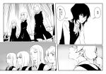  6+girls comic long_hair makacoon monochrome multiple_girls original short_hair translation_request 