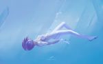  1girl ayanami_rei blue_hair chenbo highres neon_genesis_evangelion plugsuit signature underwater 