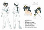  female_admiral_(kantai_collection) gloves green_eyes hat ikeshita_moyuko kantai_collection long_hair military military_uniform tank_top translation_request uniform 