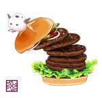  bird falling food hamburger meat no_humans original p-f_lilac sparrow stacking 