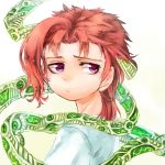  1boy child gakuran hierophant_green jojo_no_kimyou_na_bouken kakyouin_noriaki miyakomu redhead school_uniform stand_(jojo) tentacles violet_eyes younger 