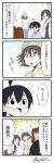  /\/\/\ 4koma admiral_(kantai_collection) ahoge azumanga_daioh black_hair blush brown_hair casual comic flat_color hair_ornament hairclip hiei_(kantai_collection) highres kantai_collection kirishima_(kantai_collection) long_hair parody ryuujou_(kantai_collection) shirt short_hair signature skirt surprised sweatdrop translation_request twintails v_arms yamato_nadeshiko 