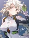  1girl 2014 artist_name ayanami_rei ayanami_rei_(cosplay) breasts brown_eyes cosplay dated kantai_collection large_breasts long_hair neon_genesis_evangelion plugsuit solo tagme unryuu_(kantai_collection) very_long_hair yumi_yumi 