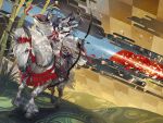  1girl arrow bow_(weapon) furry hat horse japanese_clothes murayama_ryouta original solo weapon 