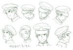  1boy admiral_(kantai_collection) character_sheet collar comic expressions kantai_collection looking_at_viewer military_cap r-king smile solo translated 