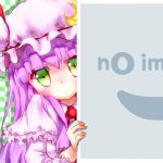  1girl crescent expressionless frilled_sleeves frills green_eyes long_hair long_sleeves lowres mob_cap patchouli_knowledge peeking pixiv pony_(moyasi) purple_hair touhou 
