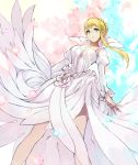  1girl aldnoah.zero asseylum_vers_allusia blonde_hair blue_eyes bobhit braid breasts dress flower frills jewelry long_hair necklace side_braid solo 