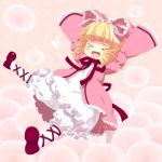  &gt;_&lt; 1girl :d blonde_hair bow drill_hair frilled_skirt frills hair_bow hair_ornament hair_ribbon hands_up hina_ichigo kouji_(campus_life) open_mouth revision ribbon rozen_maiden shoes skirt smile solo tagme twin_drills xd 