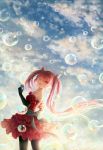  1girl bubble clouds dress highres nio_(jacky19921205) original twintails 
