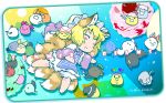  :3 animal_ears blonde_hair chen chibi cirno dress flandre_scarlet fox_ears fox_tail hakurei_reimu hat hijiri_byakuren himekaidou_hatate hoshiguma_yuugi ibuki_suika ikuta_takanon imaizumi_kagerou inubashiri_momiji izayoi_sakuya kaenbyou_rin kirisame_marisa konpaku_youmu_(ghost) lying mononobe_no_futo multiple_tails objectification on_side reiuji_utsuho remilia_scarlet saigyouji_yuyuko shameimaru_aya short_hair sleeping soga_no_tojiko tabard tail tate_eboshi touhou toyosatomimi_no_miko white_dress yakumo_ran yakumo_yukari 