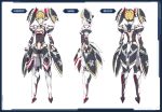  1girl android concept_art farnen_series phantasy_star phantasy_star_online_2 robot_joints simple_background solo standing turnaround twintails 