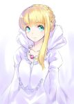  1girl aldnoah.zero asseylum_vers_allusia blonde_hair blush dress green_eyes highres light_smile nagayori solo 