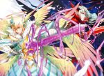  archangel_lucifer archdemon_lucifer_(p&amp;d) halo horns multiple_wings pinki_(shounenkakuseiya) pointy_ears puzzle_&amp;_dragons sword tagme weapon wings 