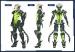  armor blonde_hair blue_eyes concept_art formal headgear looking_at_viewer phantasy_star phantasy_star_online_2 simple_background standing suit turnaround zamlord 