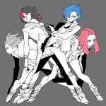  4boys black_hair blue_eyes blue_hair casual coat gloves hair_ornament hairclip jacket knuckles_the_echidna long_hair multicolored_hair multiple_boys personification pop_kyun red_eyes redhead shadow_the_hedgehog shoes short_hair silver_hair silver_the_hedgehog sneakers sonic sonic_the_hedgehog t-shirt two-tone_hair 