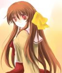  long_hair nagamori_mizuka one red_eyes ribbon 