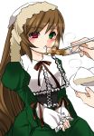  chikuwa eating food heterochromia n-mix rozen_maiden suiseiseki 